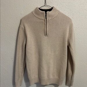 Cherokee Women's Beige Zip-Up Sweater